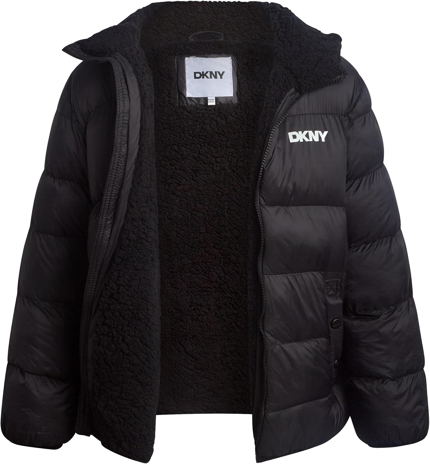DKNY Boys Puffer Jacket - Heavyweight Sherpa Lined Insulated