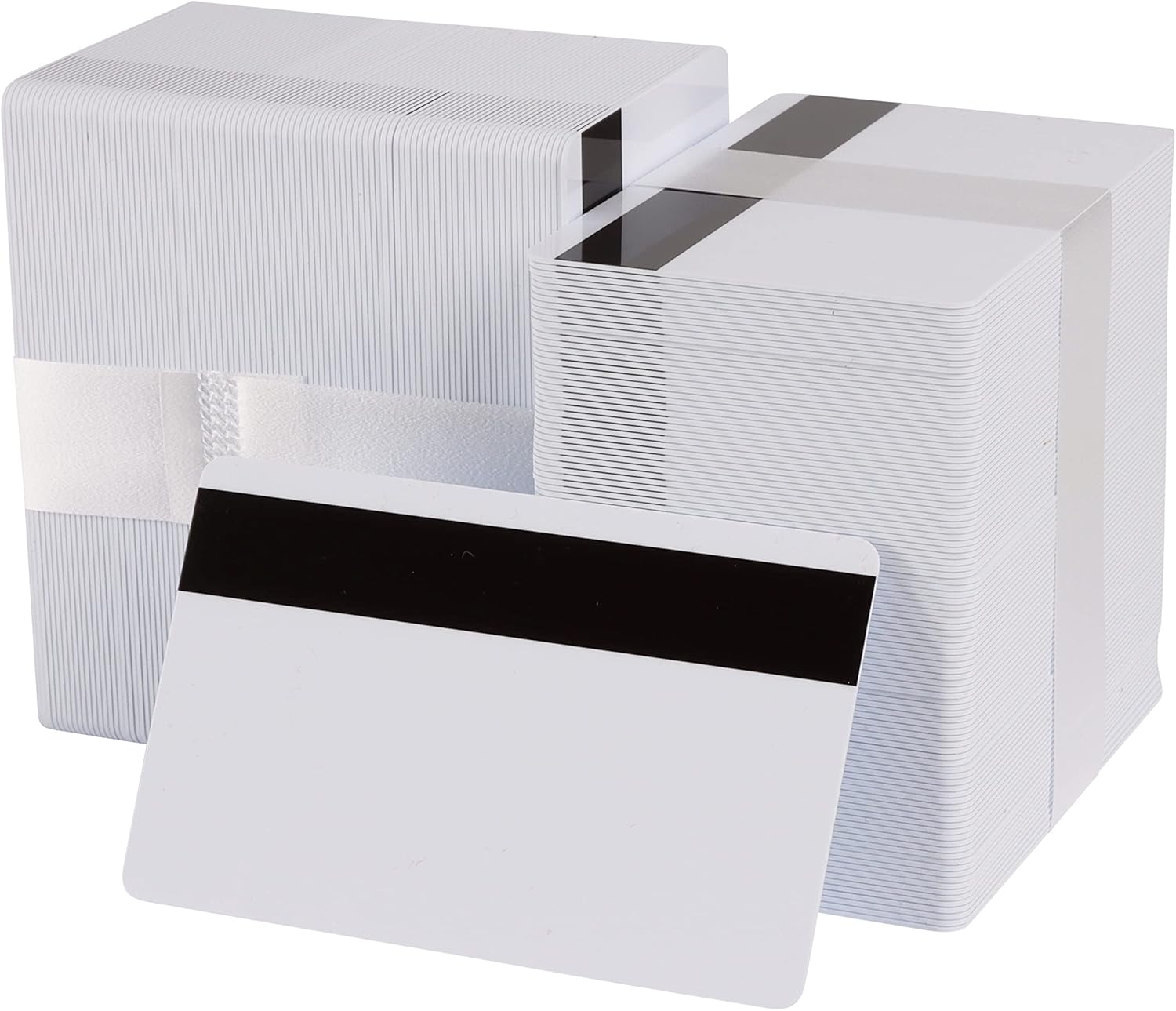 Pack of 500 White CR80 PVC Cards with Hi-Co Magnetic Stripe