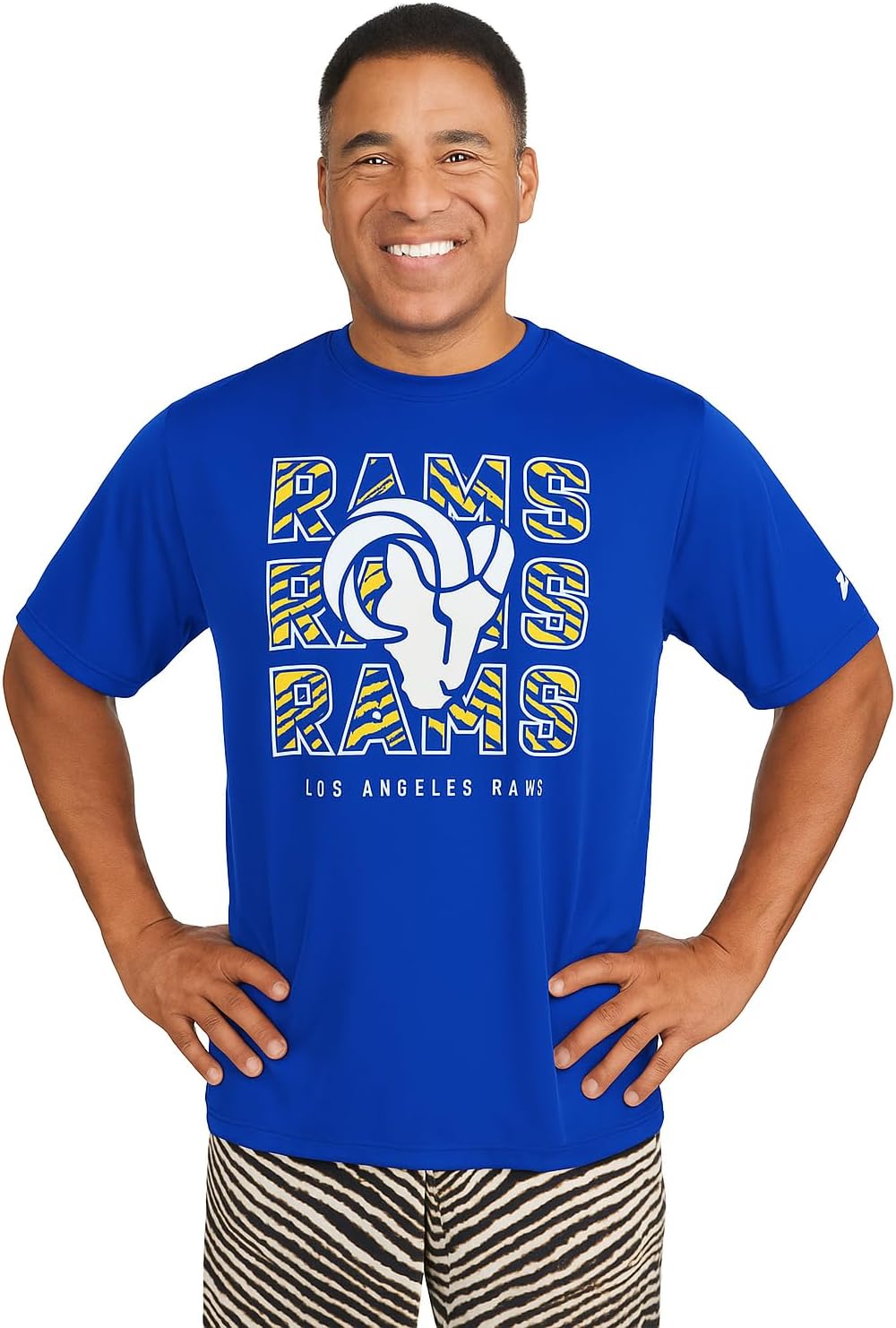 Zubaz NFL Men's Short Sleeve Team Graphic T-Shirt for Fans