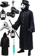 Plague Doctor Mask and Hat Combo Set WHITE-001 - Small Size