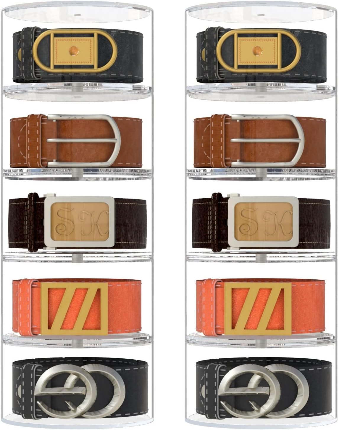 NIUBEE Belt Organizer - 10 Layers Acrylic Storage for Accessories