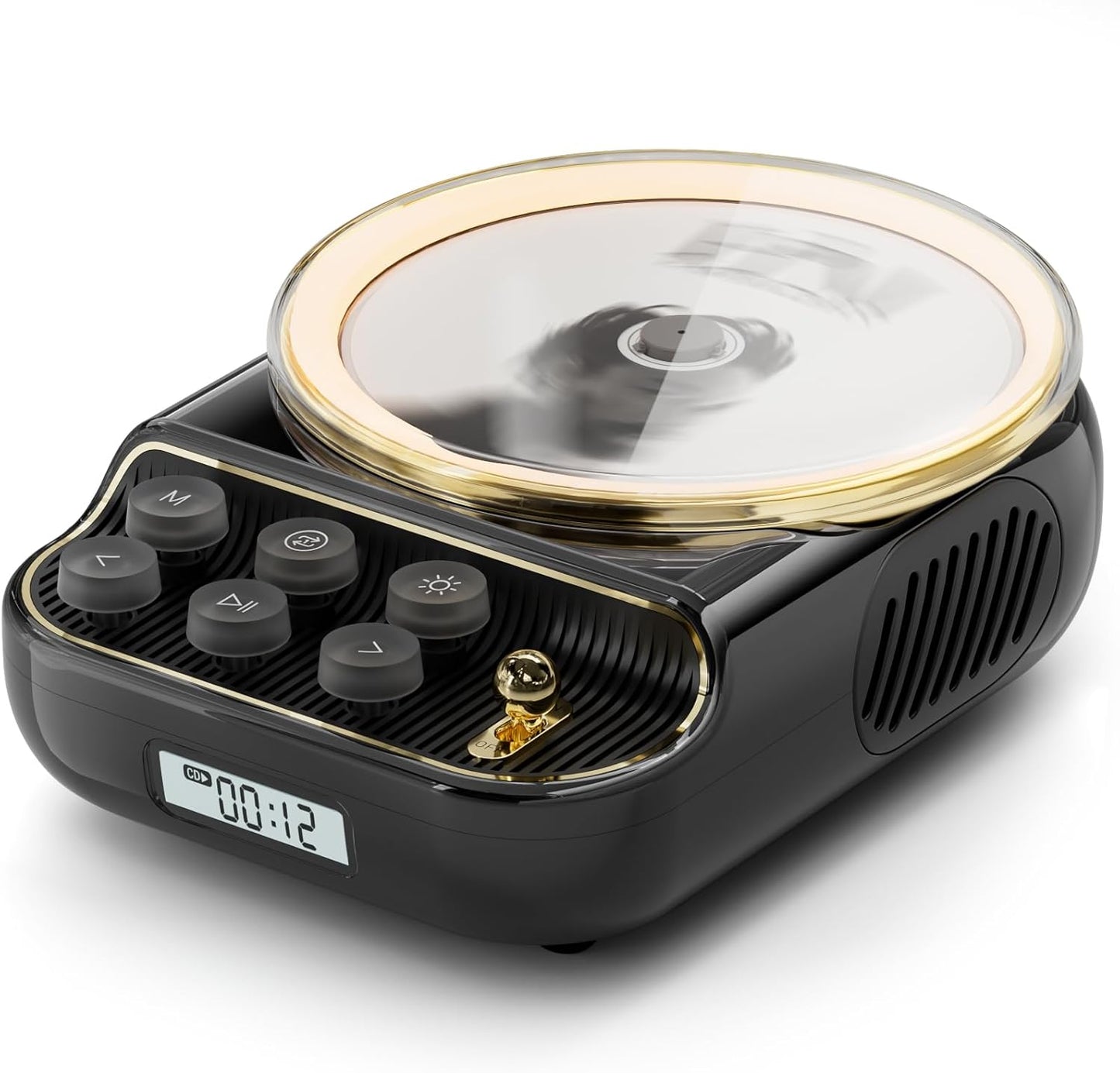 Retro Portable CD Player with Bluetooth Speakers and FM Radio