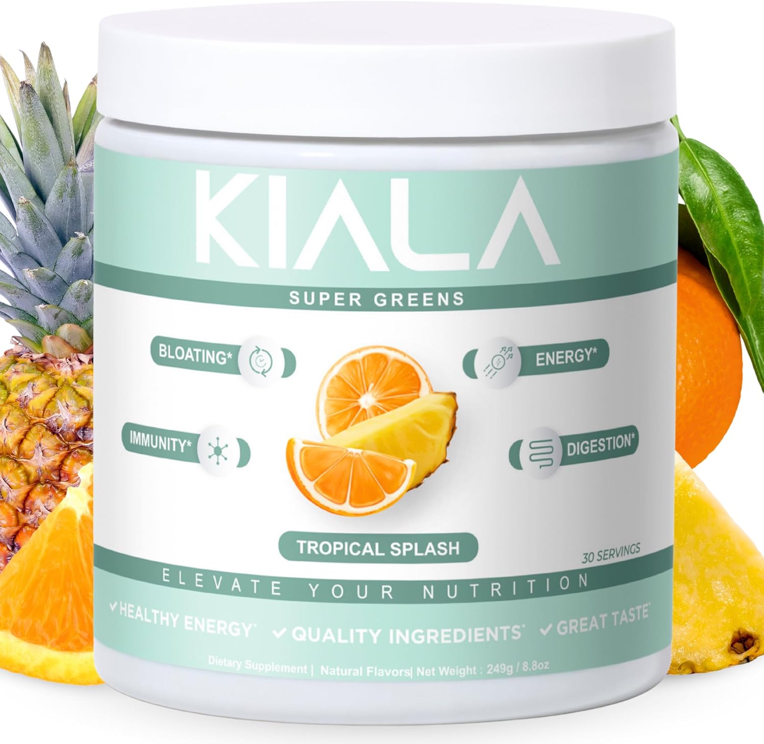 Kiala Nutrition Super Greens Powder for Gut Health & Energy