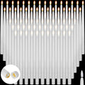 100 Pcs 12.4 in Flameless Taper Candles Bulk LED Flickering - Safe