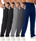 Mens Sweatpants with Zipper Pockets 5 Pack - Breathable Mesh