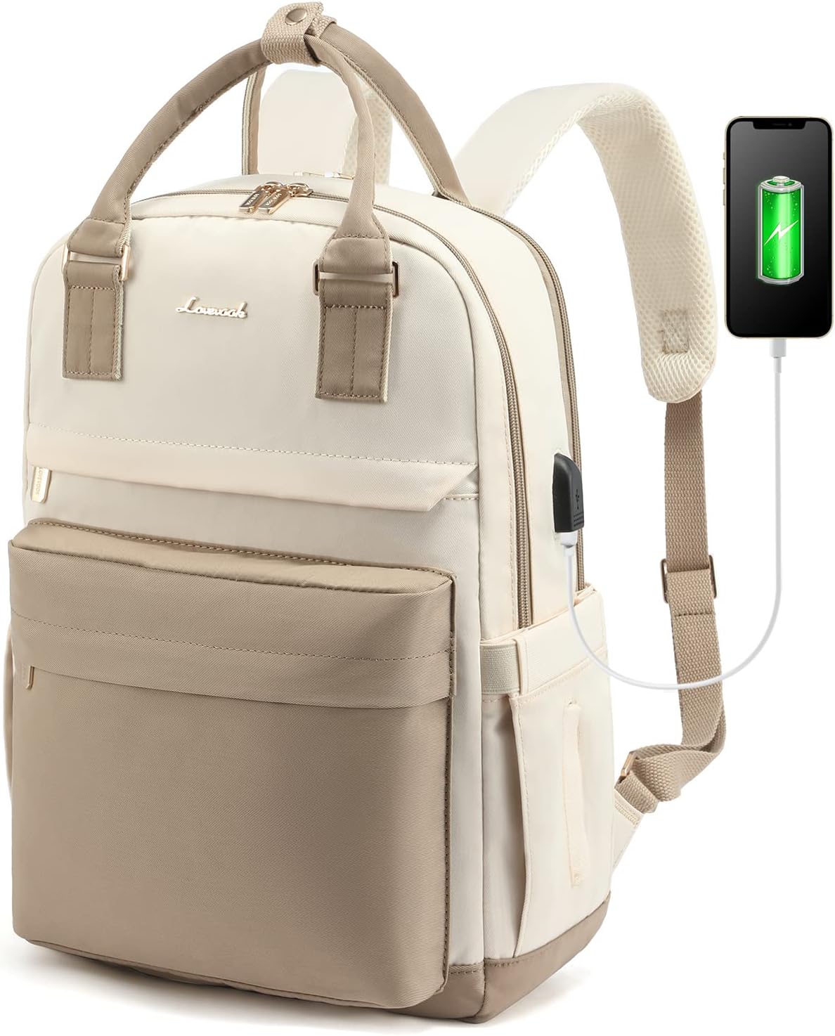 Stylish LOVEVOOK Laptop Backpack with USB Port