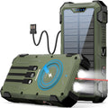 Solar Power Bank 42,800mAh 15W Wireless Portable Charger - Outdoor