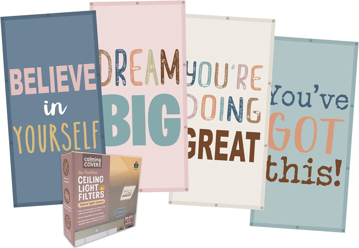 Be Positive Calming Covers Ceiling Light Filters for Comfort