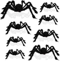 8PCS Giant Spiders Halloween Decorations Outdoor - 5 ft Scary Props