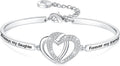 Christmas Badass Daughter Gift Bangle Bracelet - Forever Love