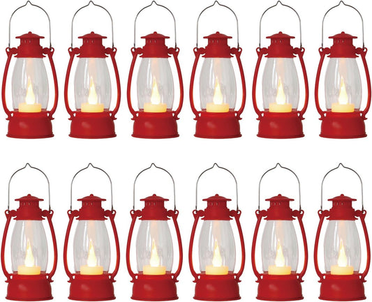 12Pcs Red Mini Lanterns for Vintage Decor and Festive Occasions