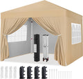 10x10 Pop Up Canopy with Removable Sidewalls - Portable Instant Tent