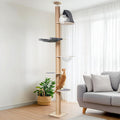 FUKUMARU Floor to Ceiling Cat Tree - 6 Level Adjustable Climbing Tower