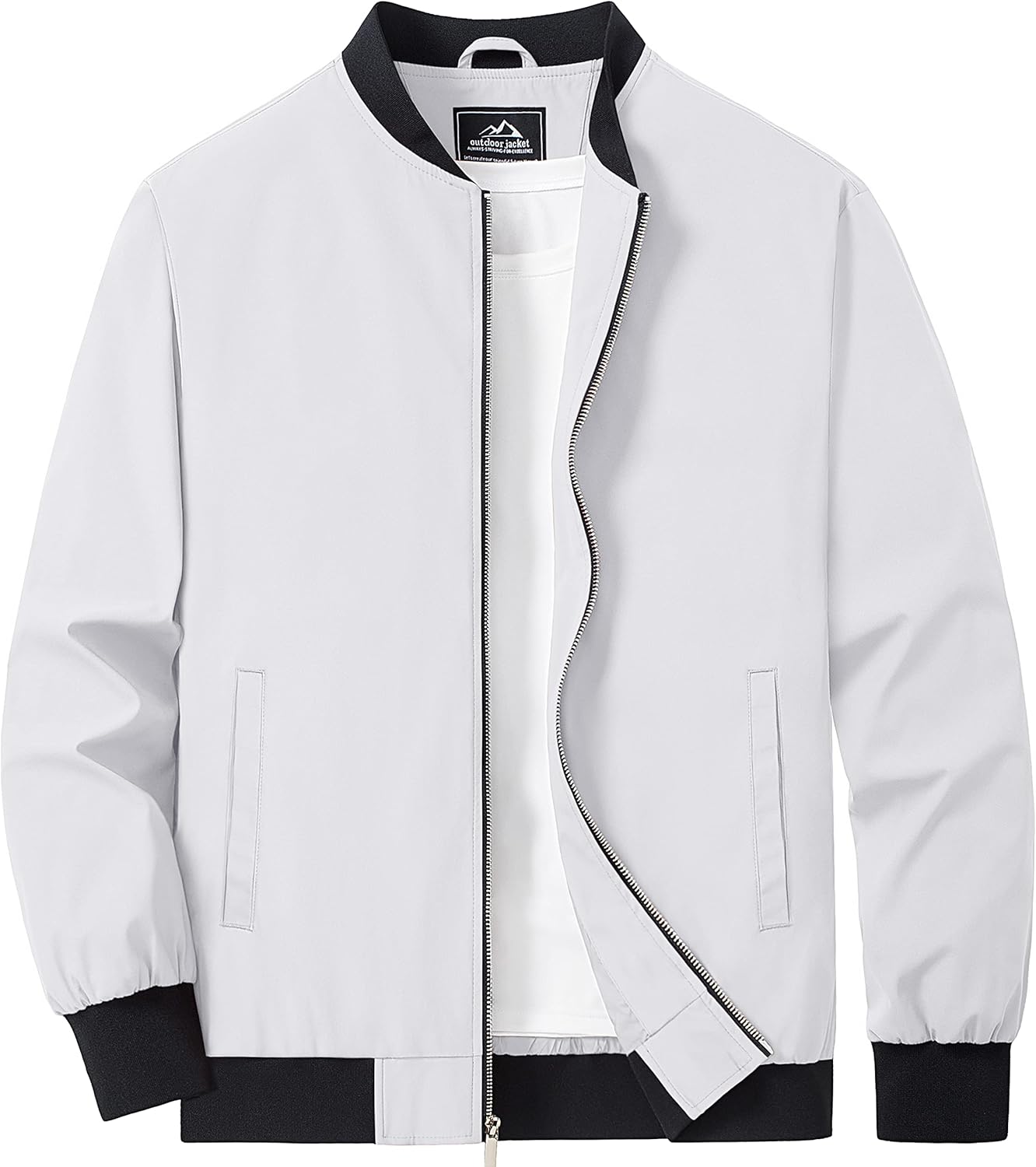 Lightweight Bomber Jacket for Men - Casual Zip Up Windbreaker