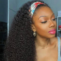 Eooma Curly Headband Wig Human Hair 24 in - Easy Glueless Style