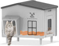 Large Indestructible Heated Cat House for Outside - Heavy Duty