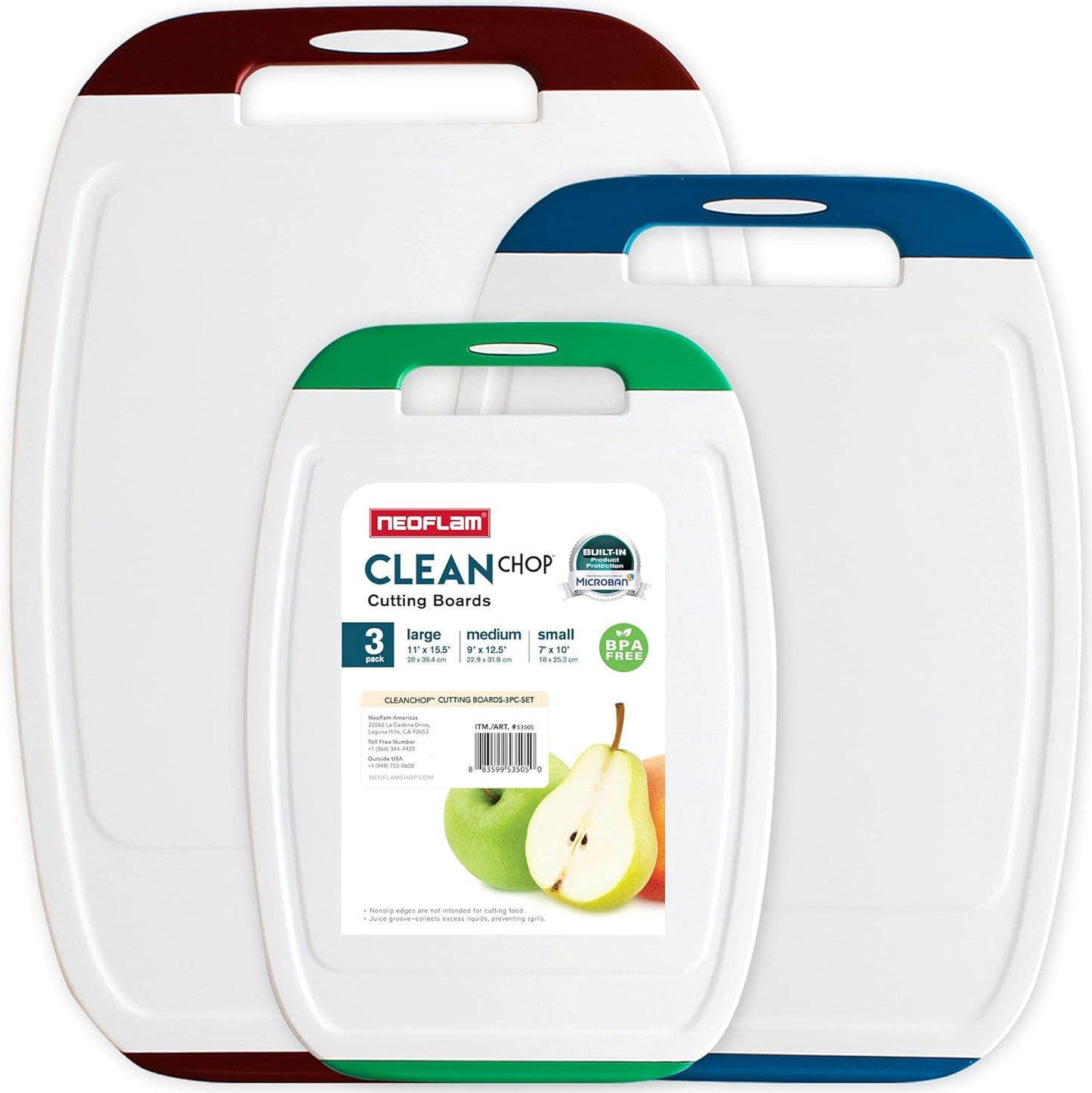 Neoflam Microban Antimicrobial Plastic Cutting Board Set Review