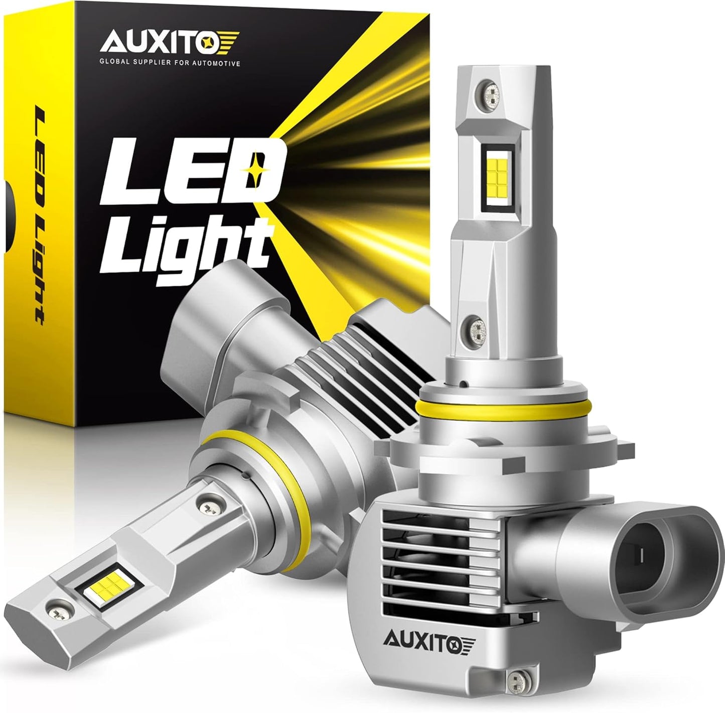 AUXITO 9006 LED Bulb: 1000% Brighter, Quick Install, 20 Years Lifespan