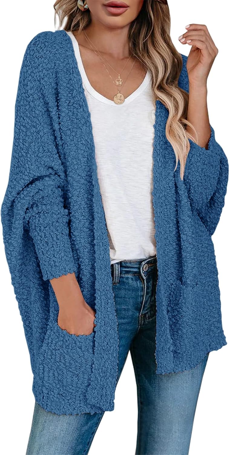 Saodimallsu Women's Chunky Popcorn Cardigan for Cozy Style
