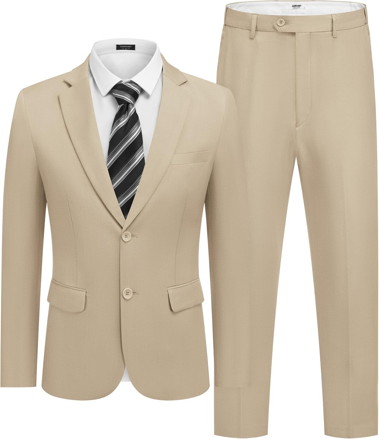 COOFANDY Mens 2 Piece Suit Slim Fit for Wedding and Business