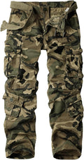 AKARMY Men's Casual Cargo Pants Military Camo - Durable Everyday Wear