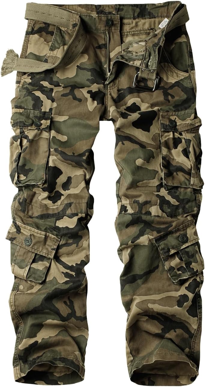 AKARMY Men's Casual Cargo Pants for Comfort and Style