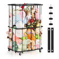 Stuffed Animal Storage Tower Organizer with Wheels - Space Saving