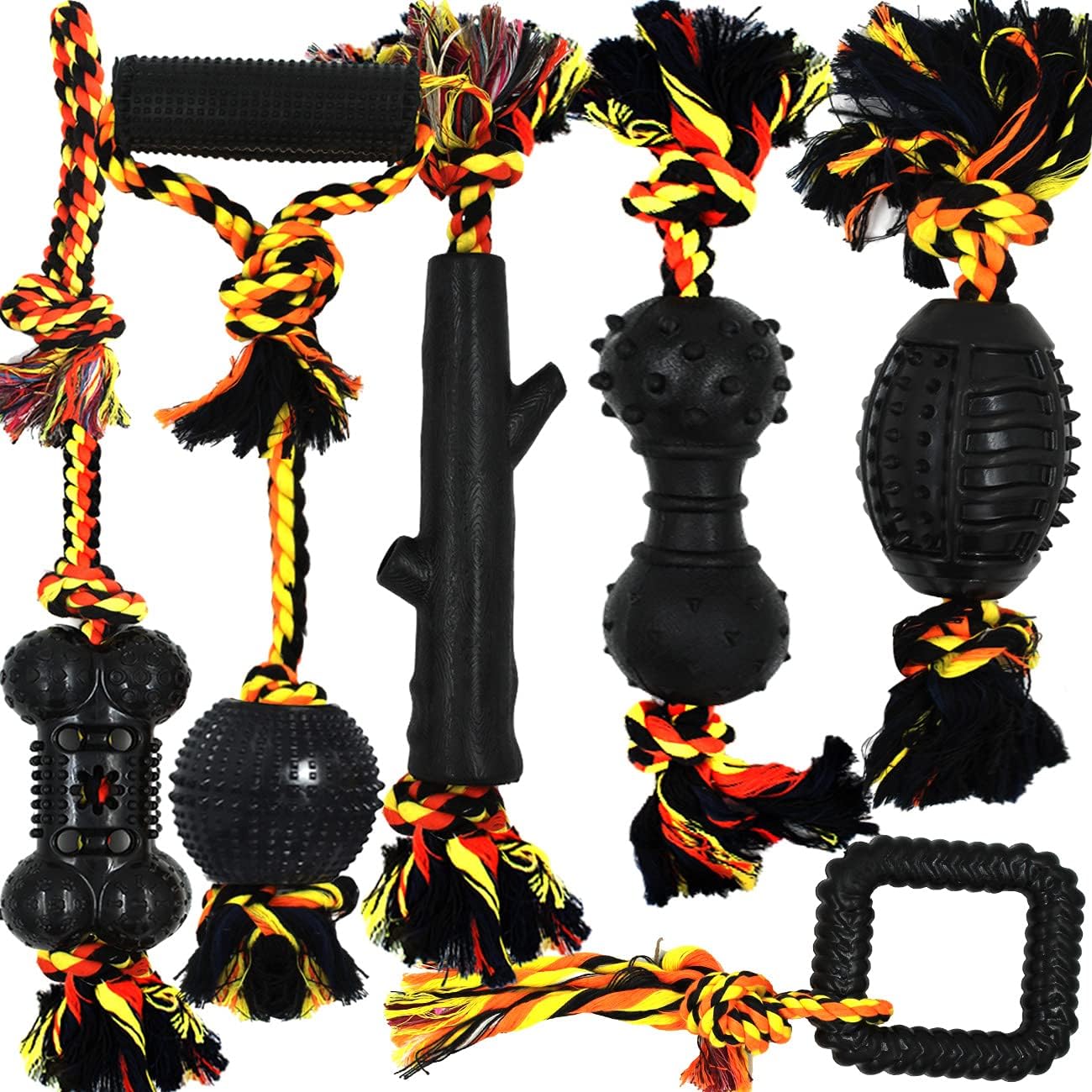Durable Dog Chew Toys 6 Pack for Small/Medium Dogs - Convex Design for Ultimate Fun!