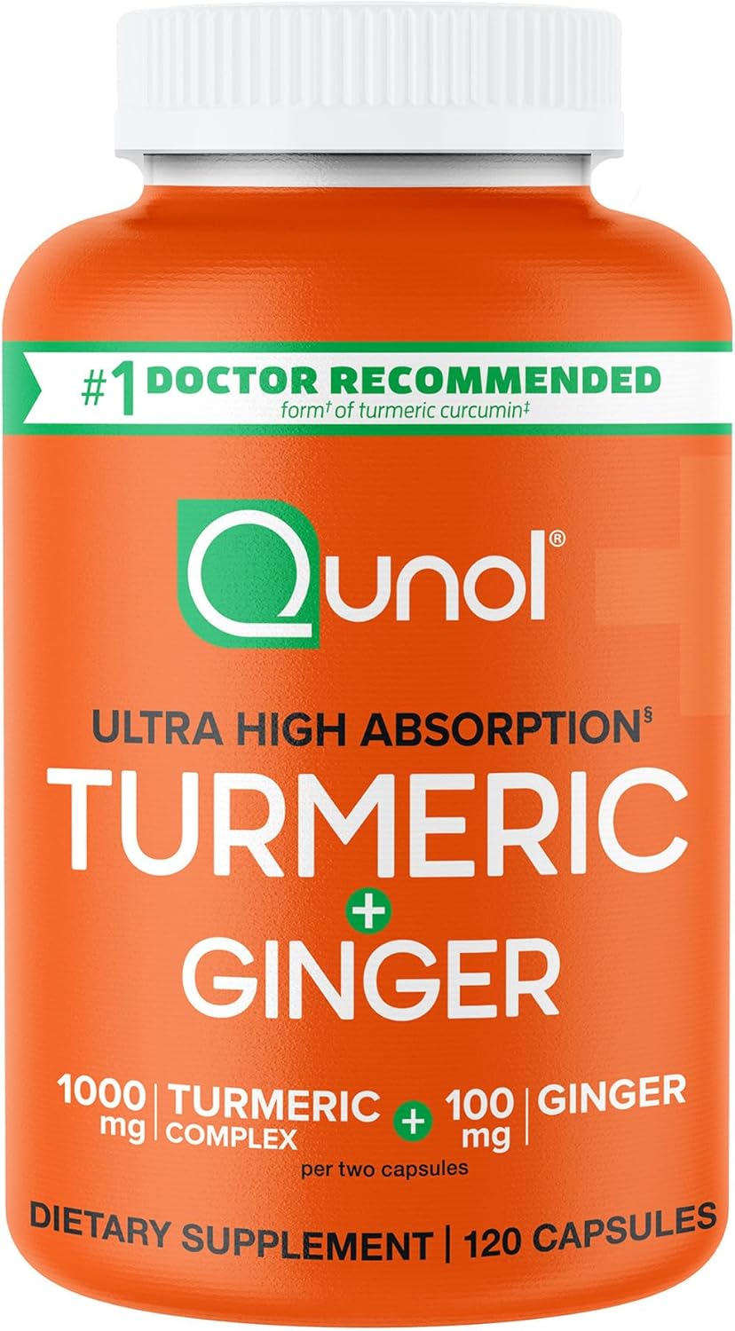Qunol Turmeric and Ginger Capsules for Joint Health Support