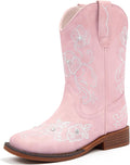 Girls Cowboy Boots Classic Floral Embroidery with Rhinestones - Stable
