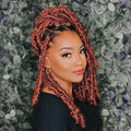 Butterfly Locs Crochet Hair 12 in Copper Red Distressed - Pre-looped