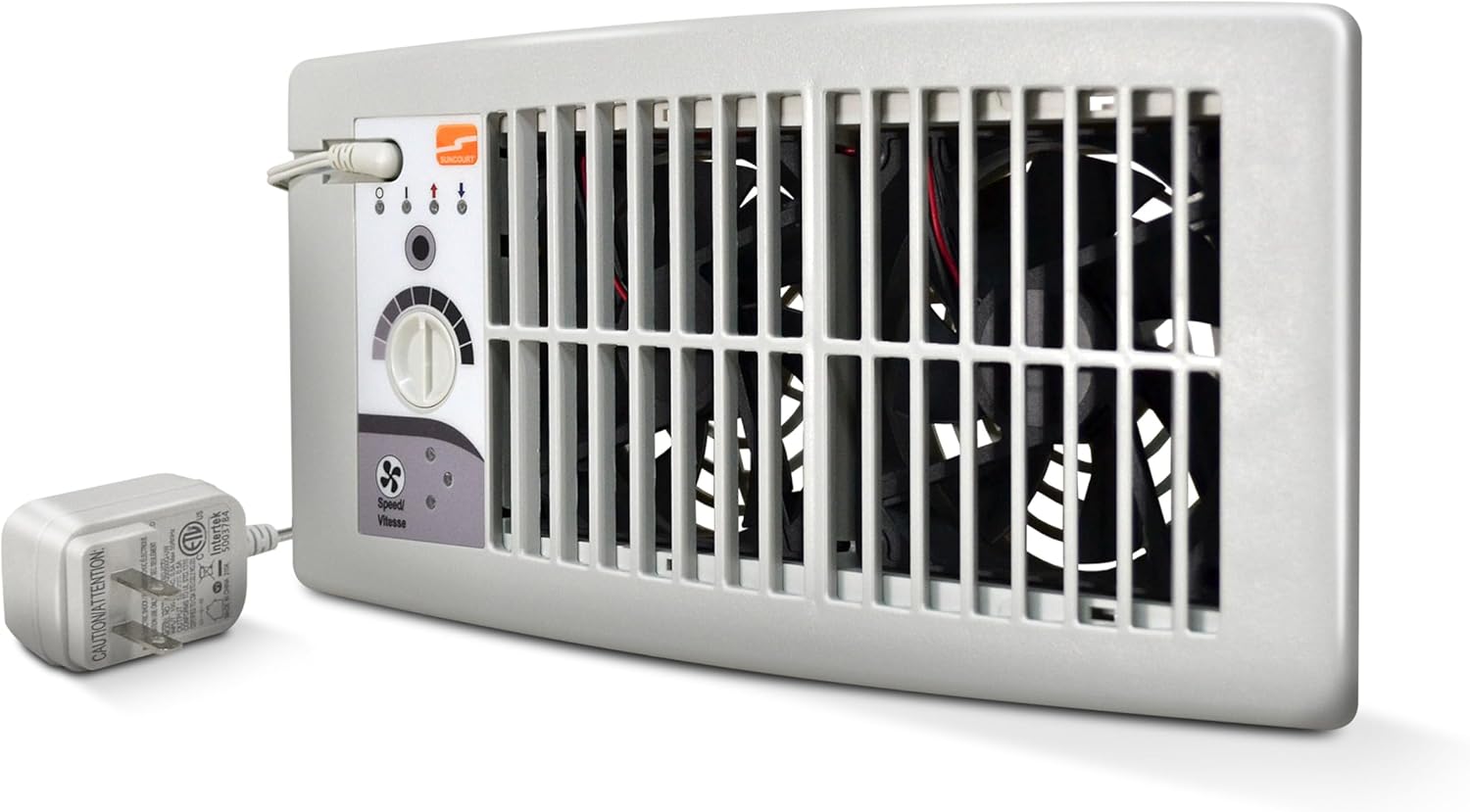 Suncourt Flush Fit Floor Wall Register Booster Fan for Comfort