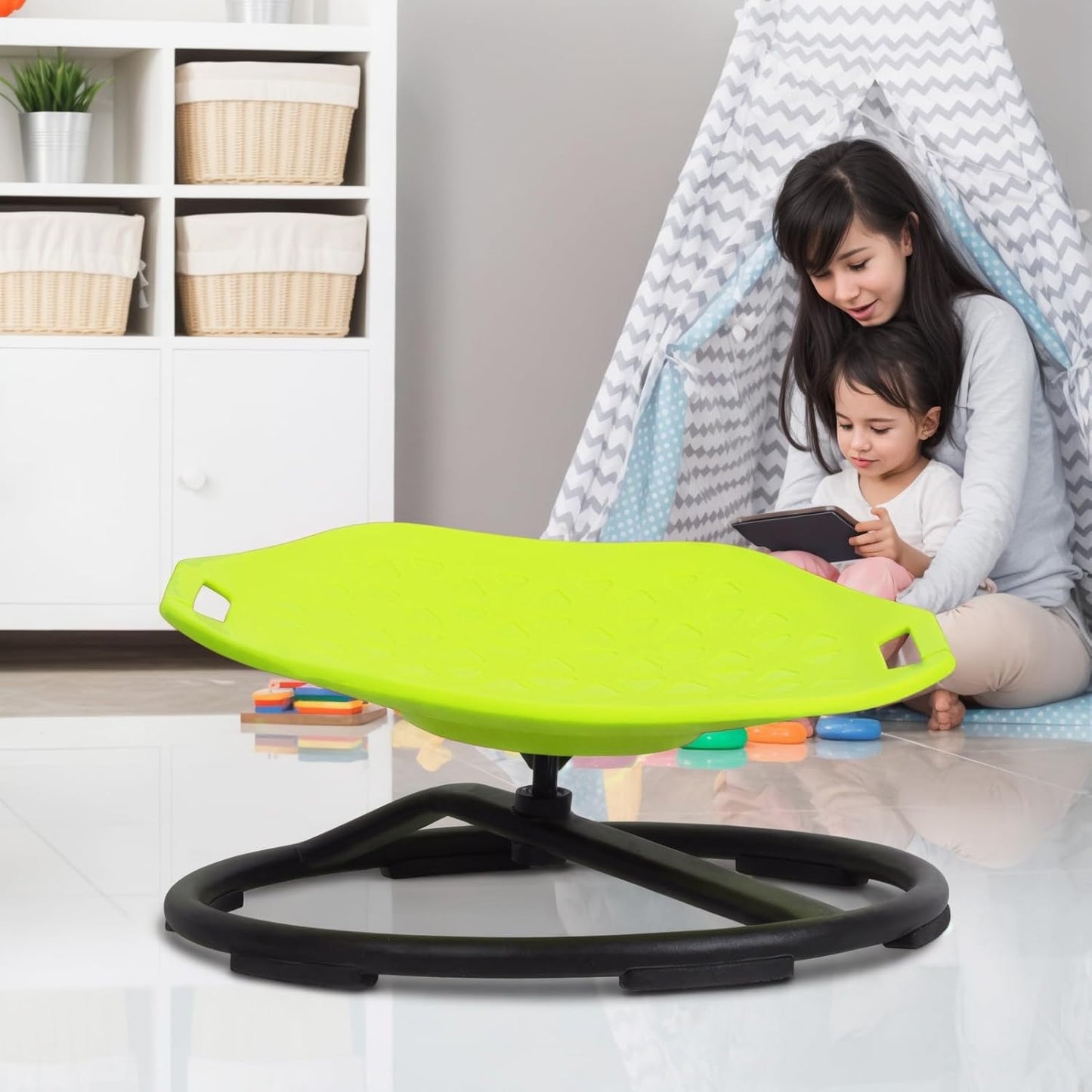 Green Sensory Spin Seat for Autistic Kids