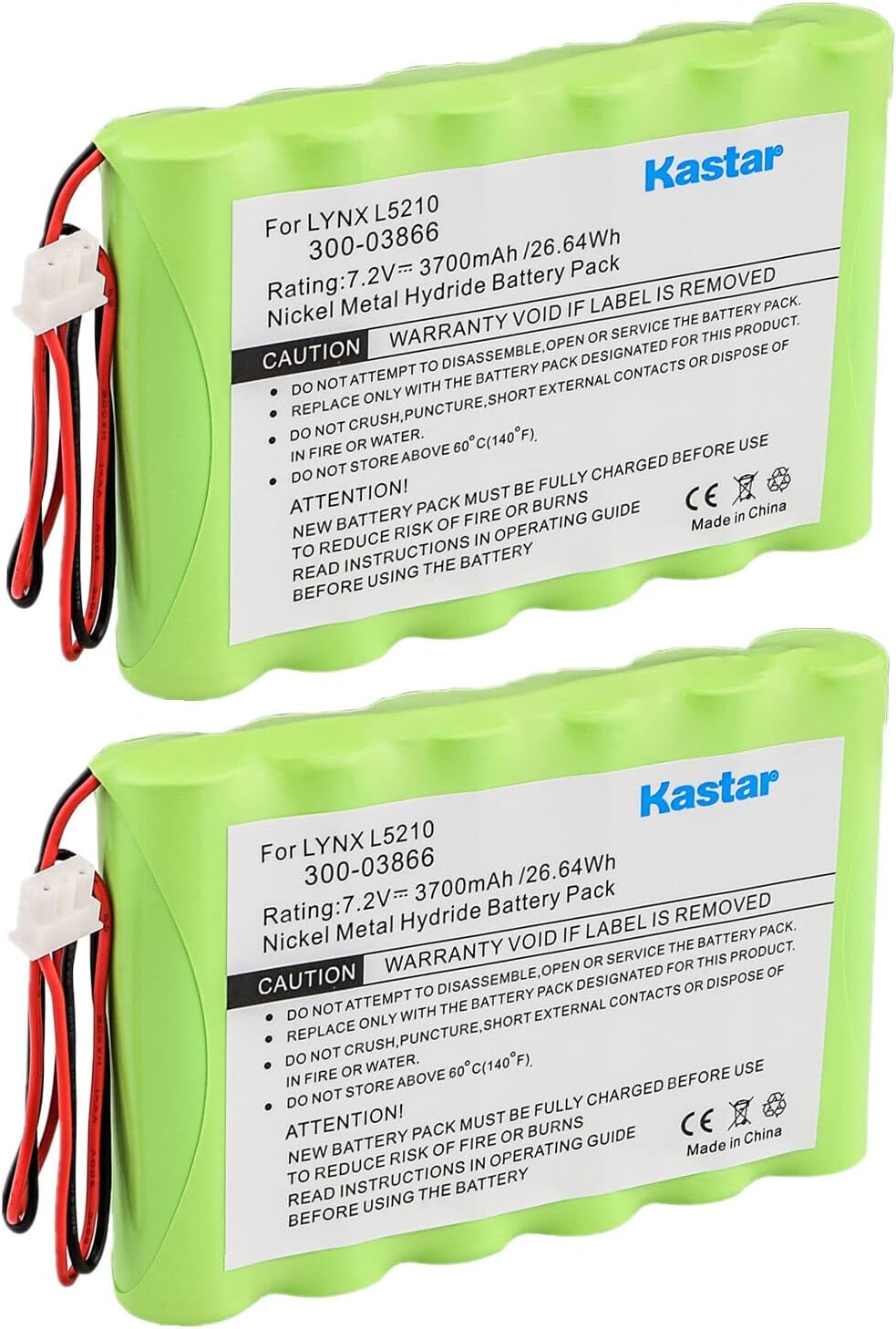 Kastar 2-Pack Battery Replacement for Honeywell Alarm Systems