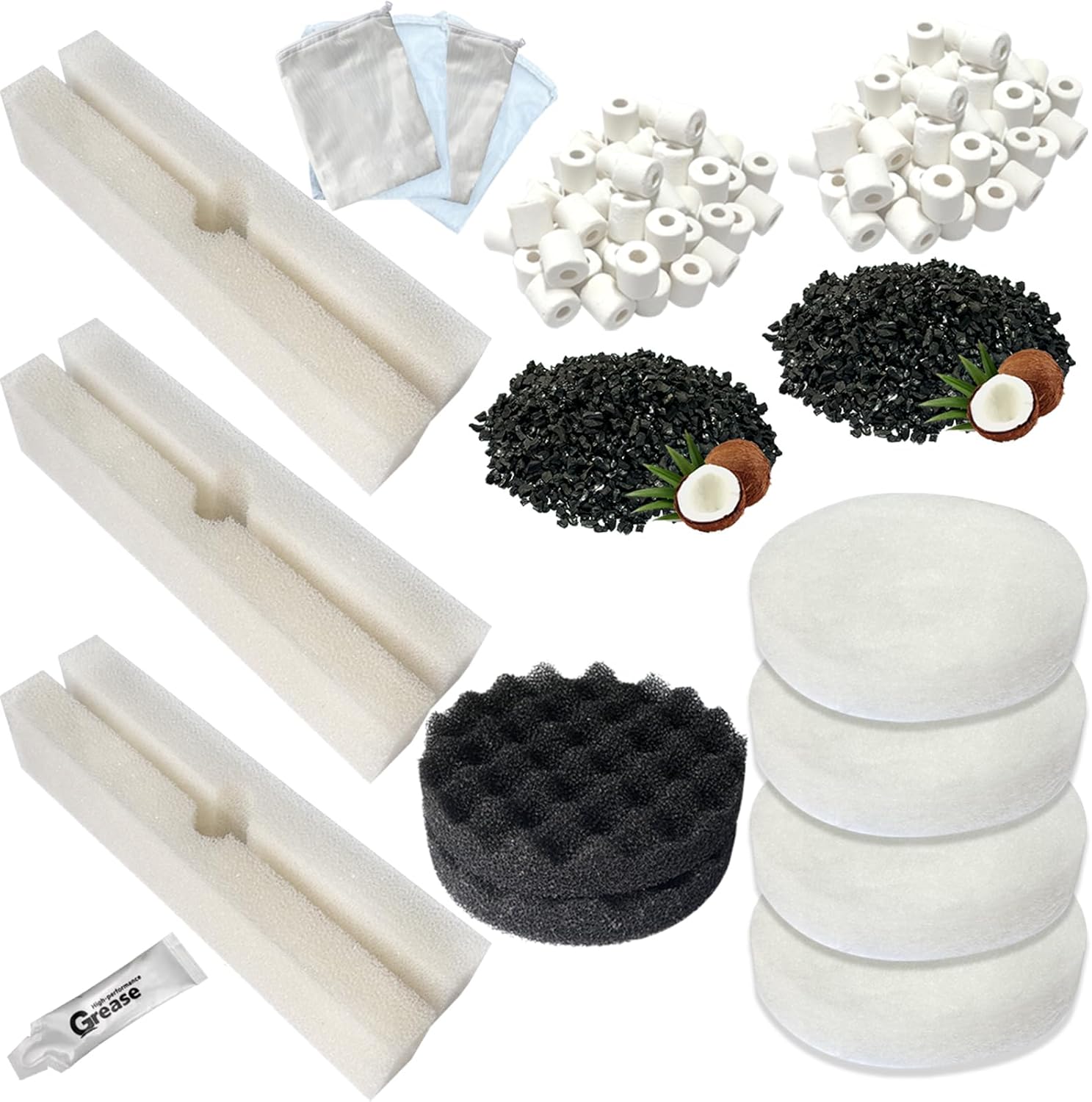 21 PCS Aquarium Media Kits for Fluval FX4 FX5 FX6 Filters