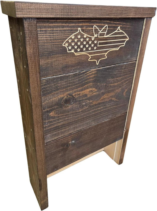 Brown Stained Pine Bat House Kit - Weather-Resistant Shelter
