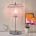 Luvkczc Crystal Touch Table Lamp - Pink 3-Way Dimmable Bedside Lamp