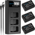 Artman NP-FW50 Battery 3-Pack with 3-Slot LCD Charger - Extended Power
