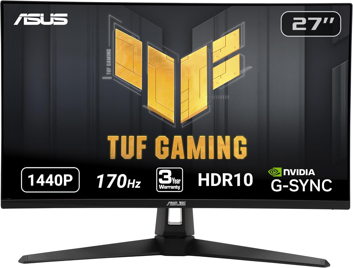 ASUS TUF 27 2K Gaming Monitor - 170Hz, 1ms, G-SYNC, QHD