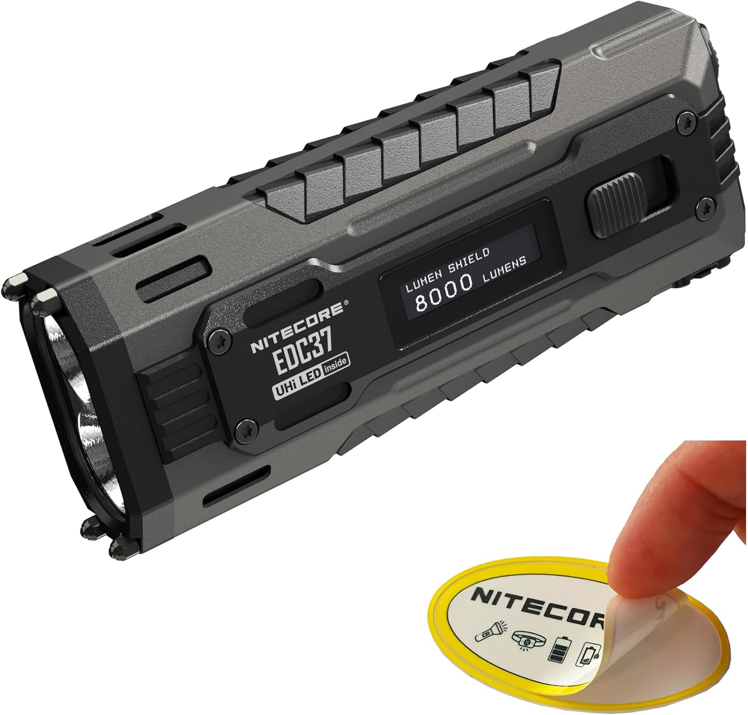 Nitecore EDC37 Flashlight: 8000 Lumens, USB-C Charging, OLED