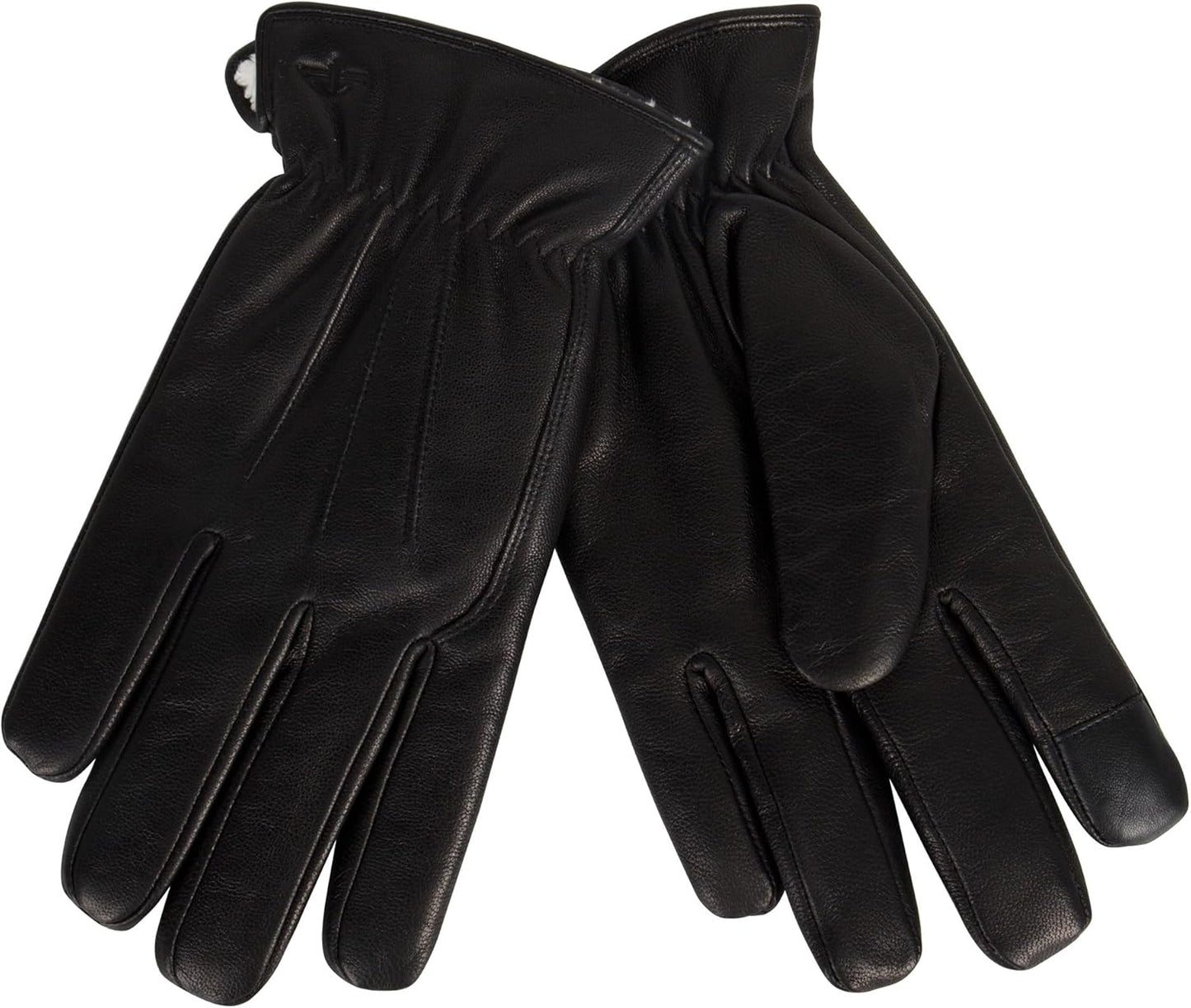 Dockers Men's Warm Leather Gloves - Touchscreen Ready