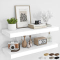 36in Floating Shelves for Wall 2 Pack - Rustic White Floating Shelves