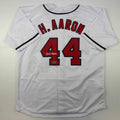 Facsimile Autographed Henry Hank Aaron Atlanta White Reprint Jersey