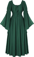 Scarlet Darkness Renaissance Dress for Women - Long Bell Sleeve Style