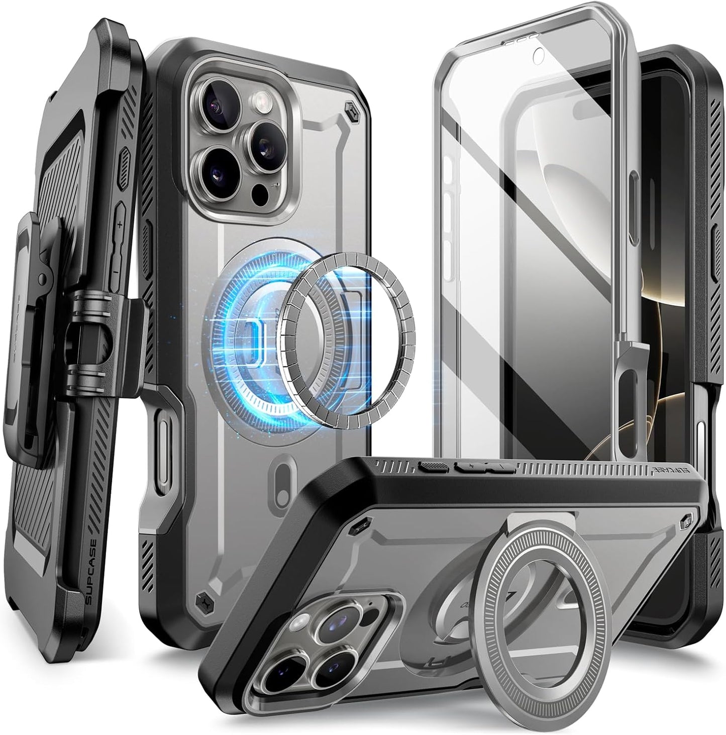 SUPCASE iPhone 16 Pro Case with Stand and Military-Grade Protection