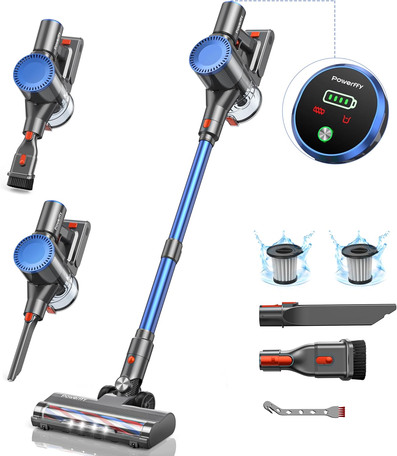 Powerful 400W Cordless Vacuum - 45 min Runtime, 1.2L Dust Cup