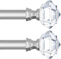 TONIAL Curtain Rod 48 to 84 in Telescoping Single Rod - Acrylic