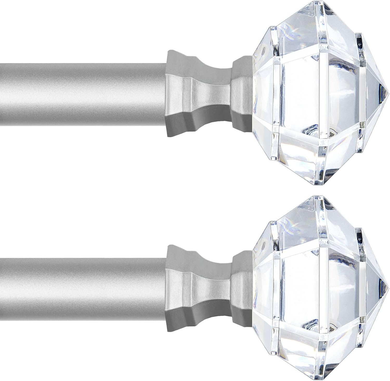 TONIAL Curtain Rods for Windows 48 to 84 Inch with Finials