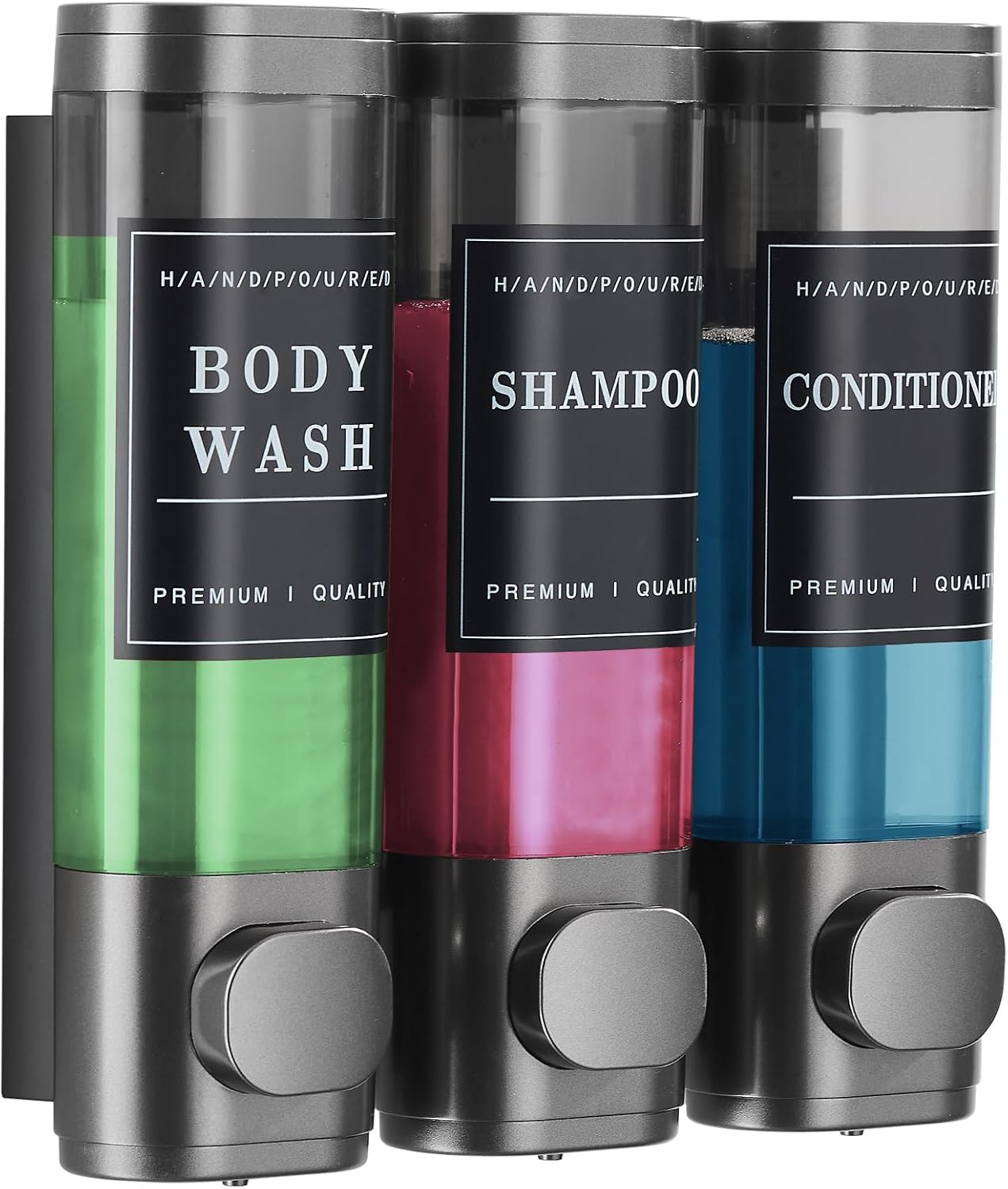 Wall-Mounted Shampoo Dispenser: No Drill, Maximum Capacity