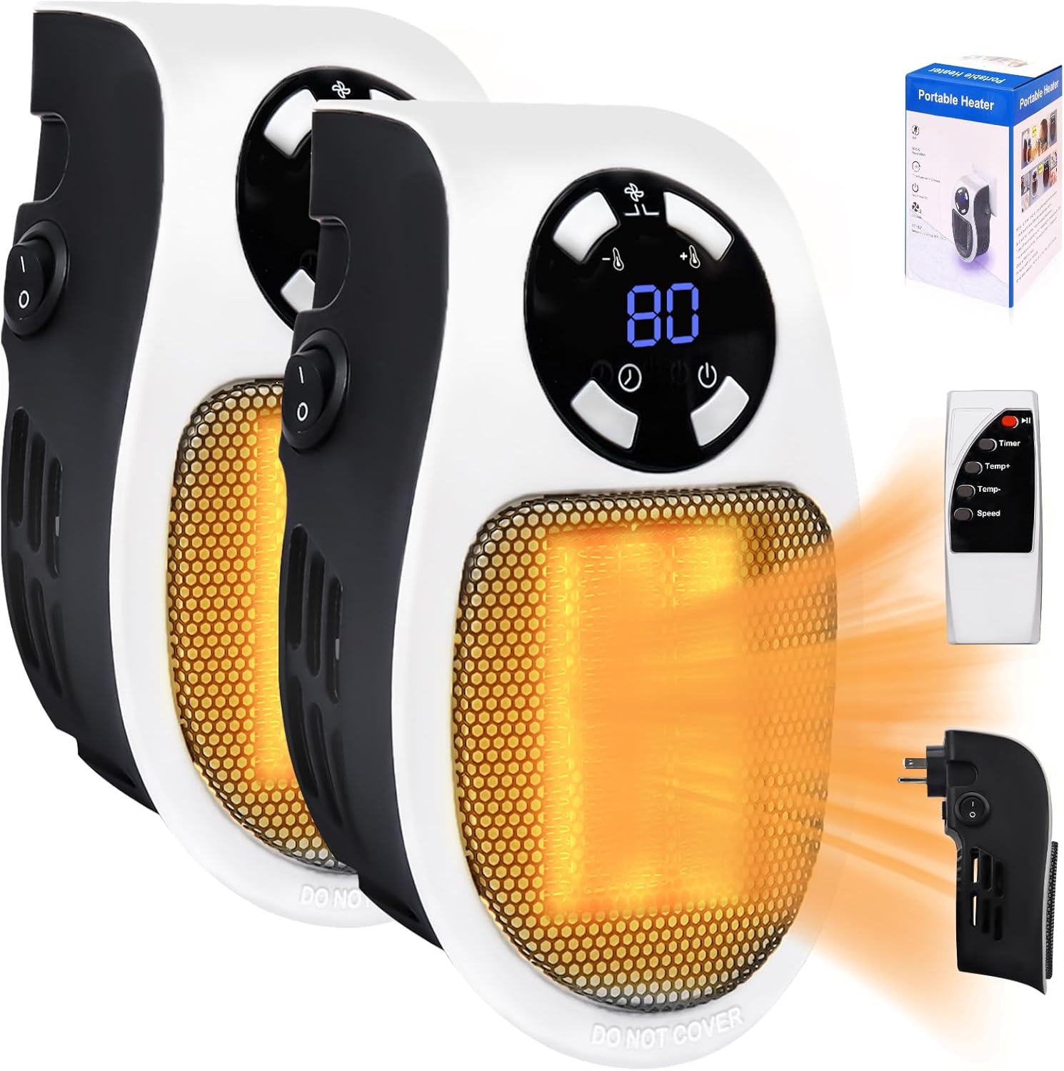 Portable Plug-in Turbo Heater Duo - Safe & Quiet